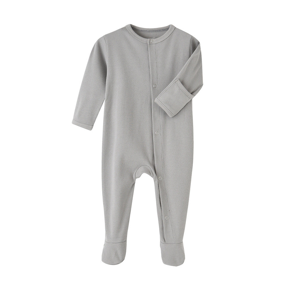 Baby Jumpsuit Rib Long Sleeve Romper