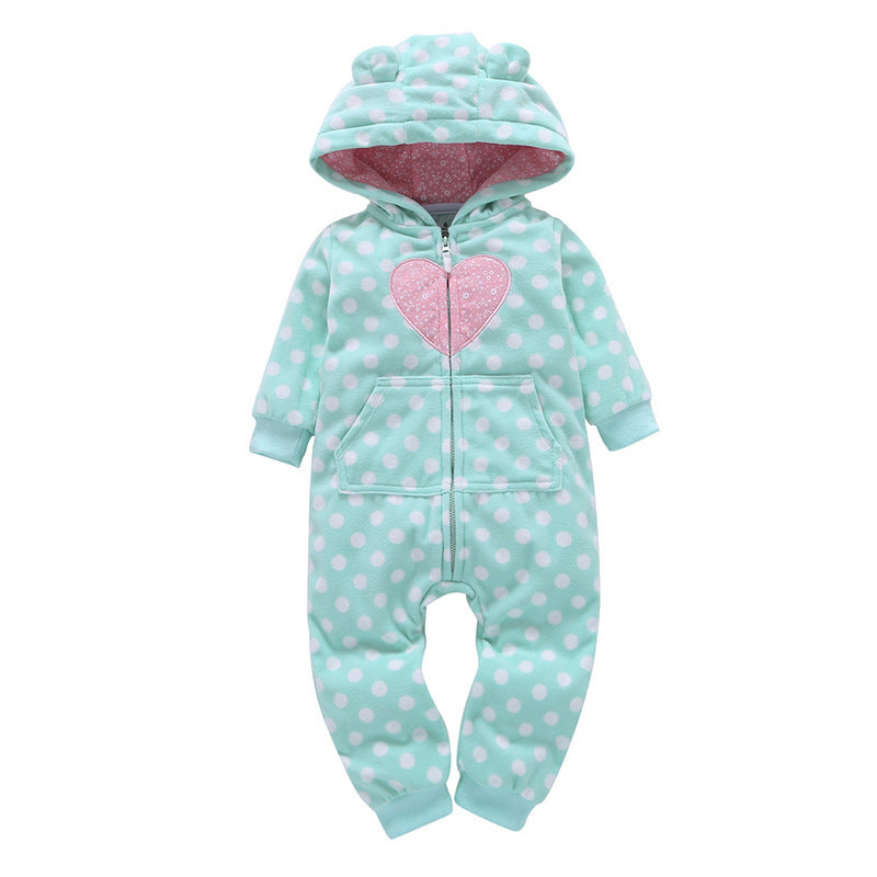 Baby Polar Fleece Long-Sleeved One-Piece Romper Romper