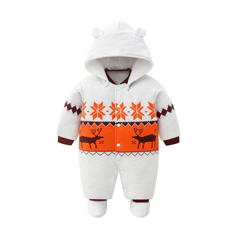 Winter warm baby onesie