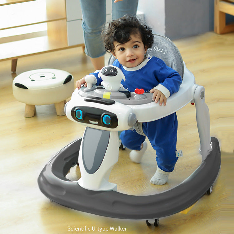 Baby Walker Anti-O-leg Baby Children's Multi-functional Anti-rollover Walker