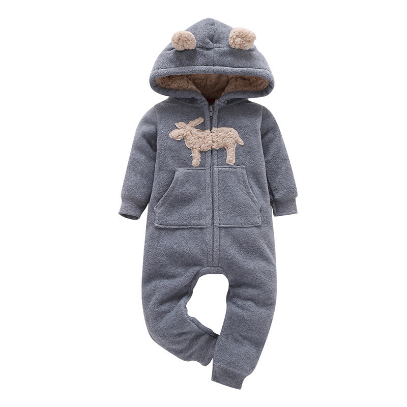 Baby Polar Fleece Long-Sleeved One-Piece Romper Romper